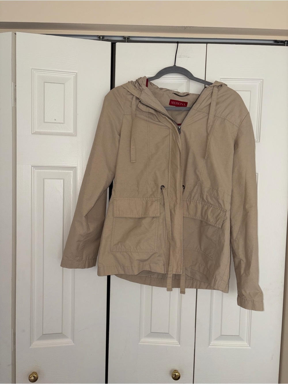 Merona Women's Utility Hooded Jacket in Khaki